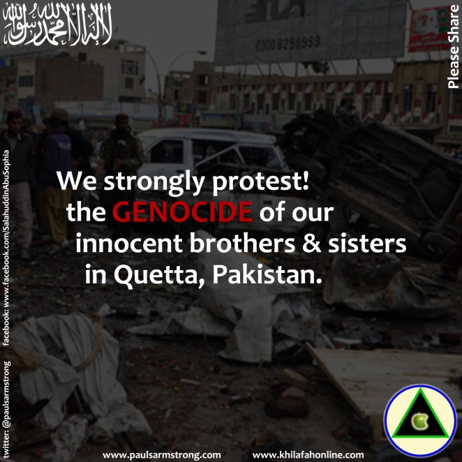 Protest against the genocide in Quetta