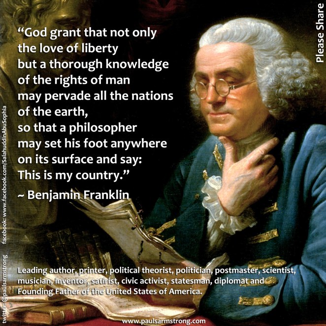 Benjamin Franklin - God grant that not only the love of liberty