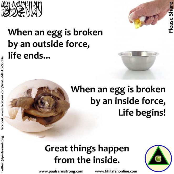 When an egg is broken