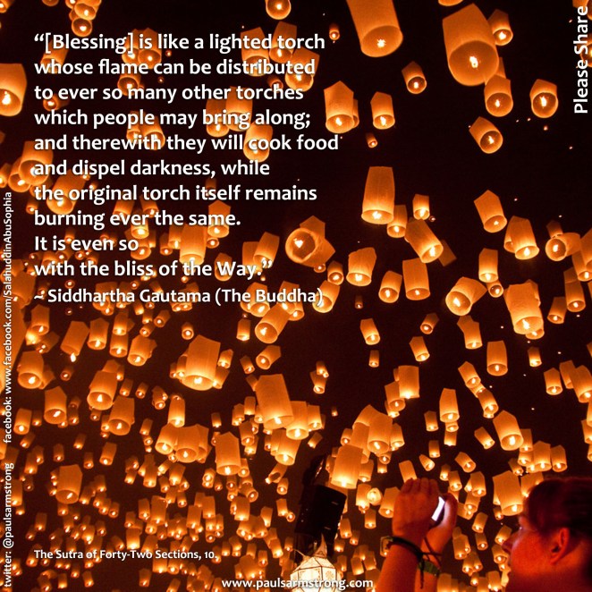 Buddha - Blessing is like a lighted torch