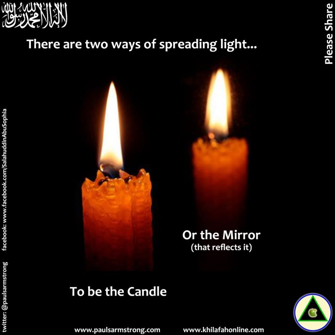 There are two ways of spreading light