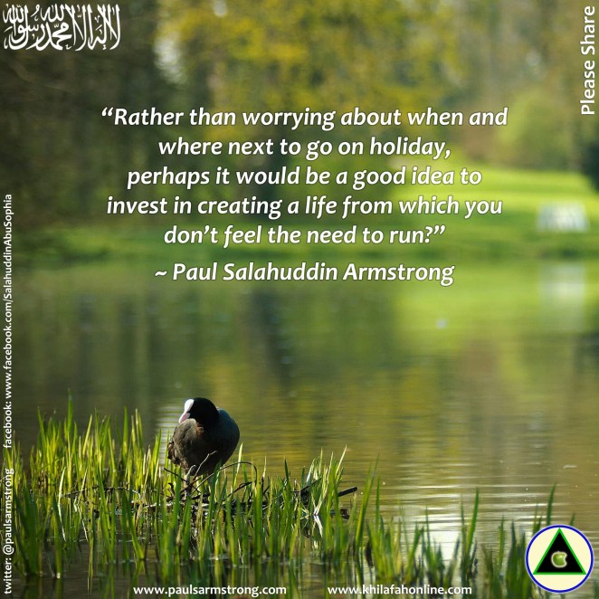 Holidays and escapism