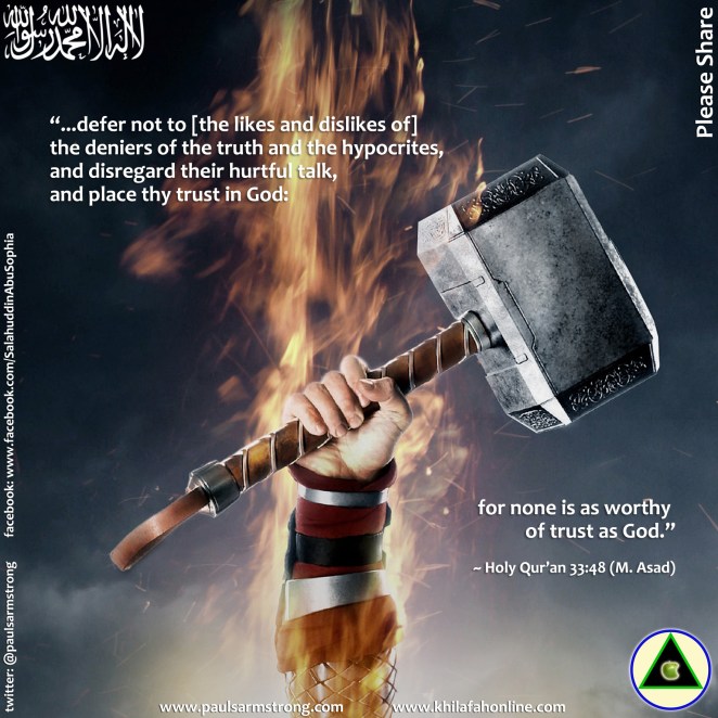 Defer not to the denies of truth and the hypocrites