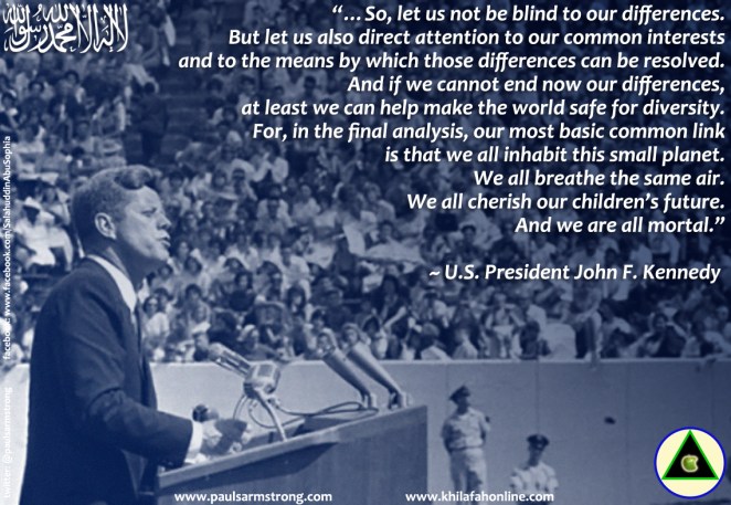 JFK - We all inhabit this small planet