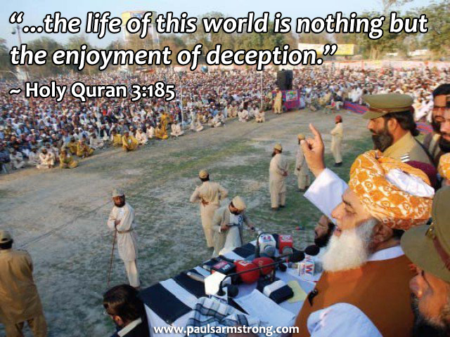 the life of this world is nothing but the enjoyment of deception