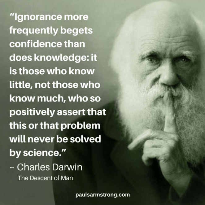 Darwin - Ignorance more frequently begets confidence