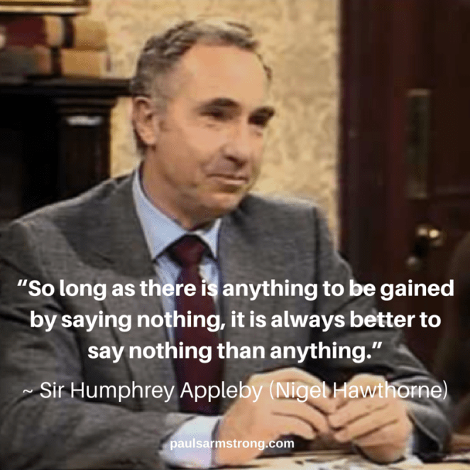 Humphrey Appleby - Saying Nothing