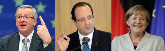 Juncker, Hollande, Merkel