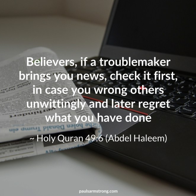 The Quran on Verifying News